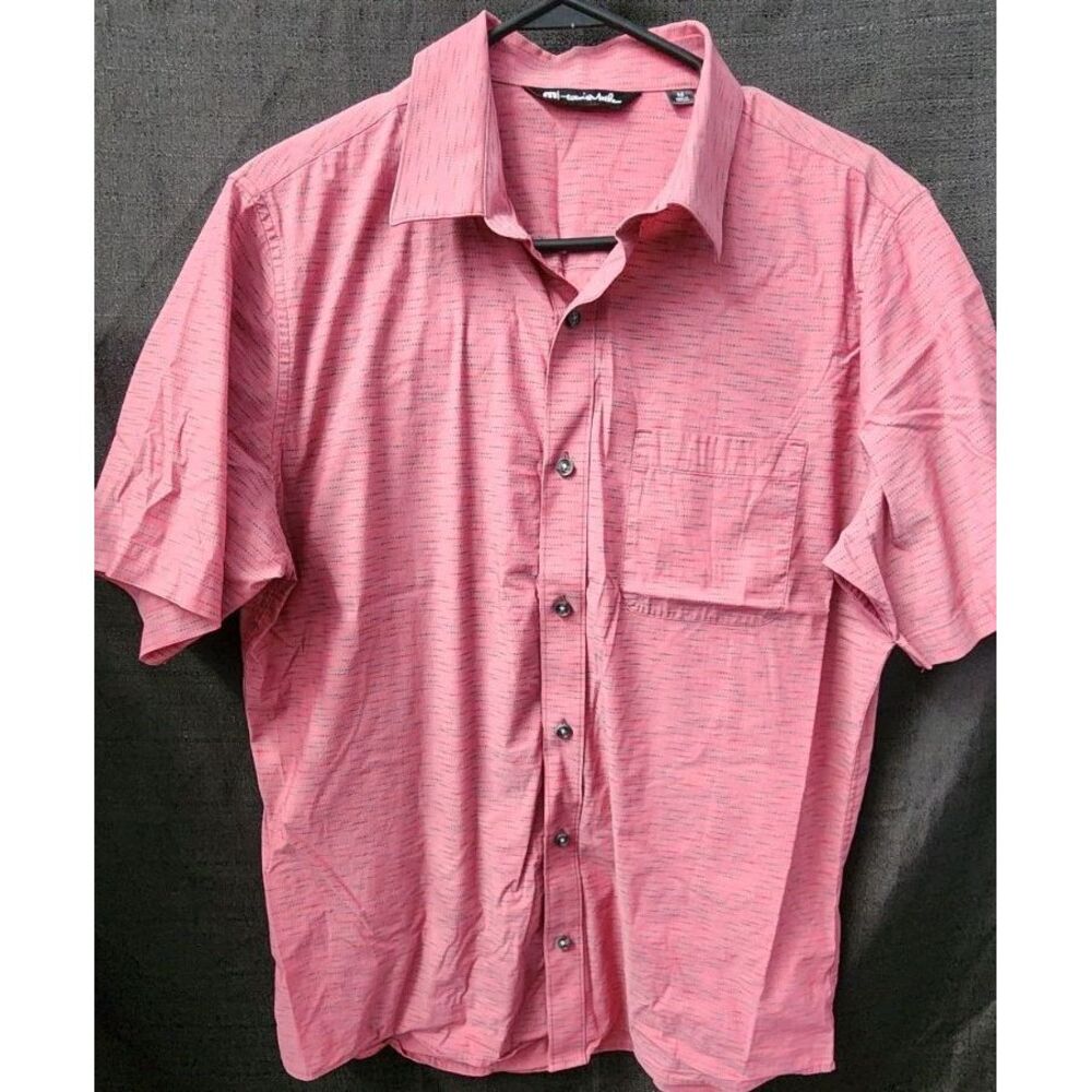 Travis Mathew Men's Short Sleeve Lightweight‎ Shirt Red Pink Size Md Performance